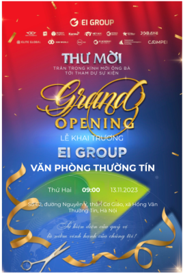 Thư mời tham dự khai trương văn phòng tiếp nhận hồ sơ du học Đức tại Thường Tín, Hà Nội Sự kiện: Lễ Khai Trương Văn Phòng Tư Vấn Du Học Nghề Đức Tại Thường Tín, Hà Nội Thời gian: 09:00 Thứ Hai, ngày 13/11/2023 Địa điểm: Số 62, đường Nguyễn Ý, thôn Cơ Giáo, xã Hồng Vân, Thường Tín, Hà Nội